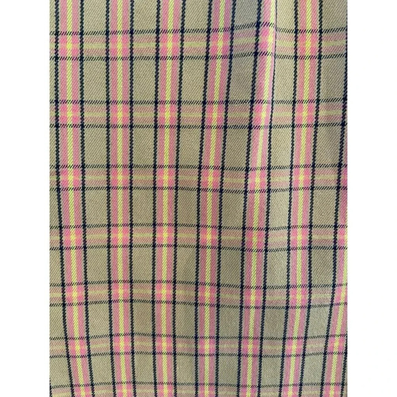 Anthropologie Essential Slim Pant Pink Tan Plaid Trouser Size 10 Career Work - Picture 5 of 14